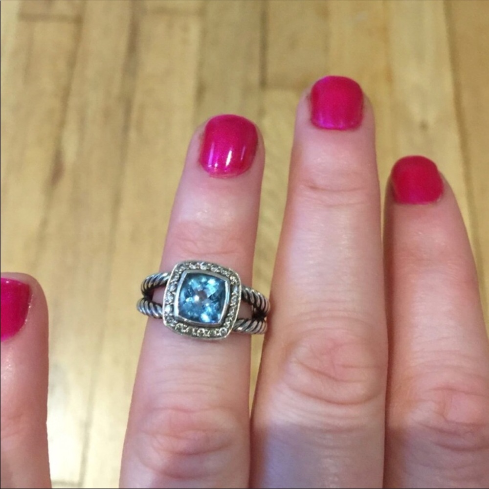 David Yurman petite blue ring size 7